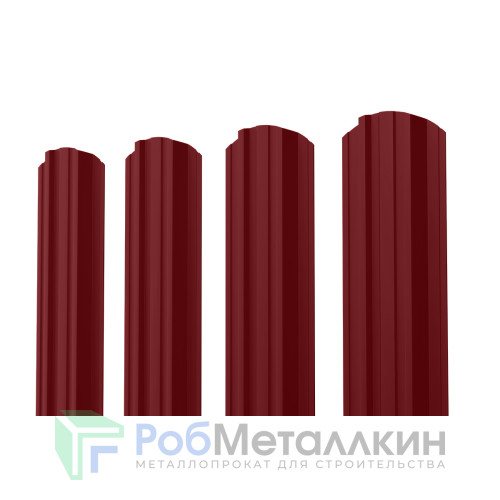 Евроштакетник П-Премиум фигурный 0.5 Полиэстер RAL 3005