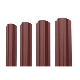 Евроштакетник П-Премиум фигурный 0.5 Пурал RAL 8017