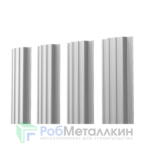 Евроштакетник П-образный прямой 0.4 Цинк