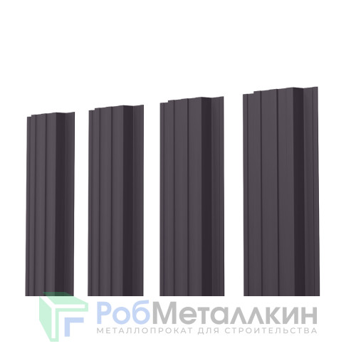 Евроштакетник П-образный прямой 0.5 MAT RAL 8019