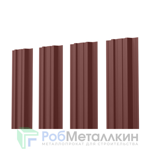 Евроштакетник П-Премиум прямой 0.35 Полиэстер двусторонний RAL 8017