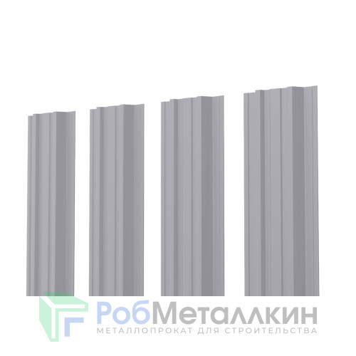 Евроштакетник П-Премиум прямой 0.35 Полиэстер RAL 7004