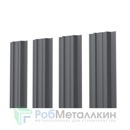 Евроштакетник П-Премиум прямой 0.4 Полиэстер RAL 7024