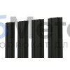 Евроштакетник П-Премиум прямой 0.5 MAT RAL 9005