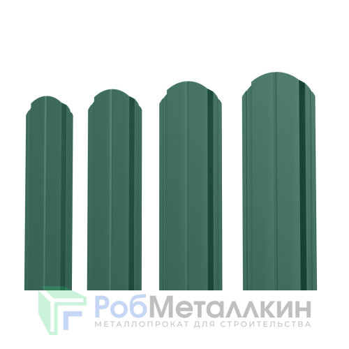 Евроштакетник В.К. фигурный 0.35 Полиэстер двусторонний RAL 6005