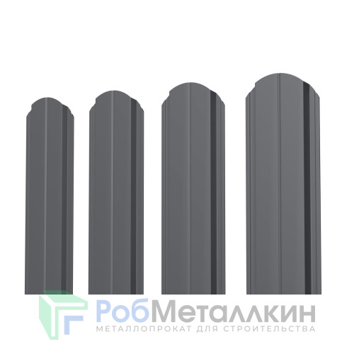 Евроштакетник В.К. фигурный 0.35 Полиэстер RAL 7024