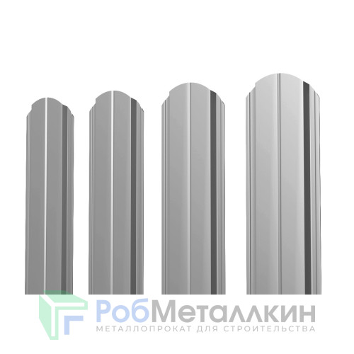 Евроштакетник В.К. фигурный 0.45 Полиэстер RAL 9006