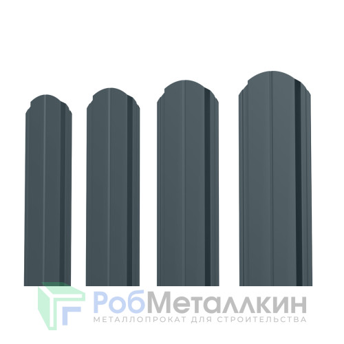Евроштакетник В.К. фигурный 0.5 Полиэстер RAL 7016