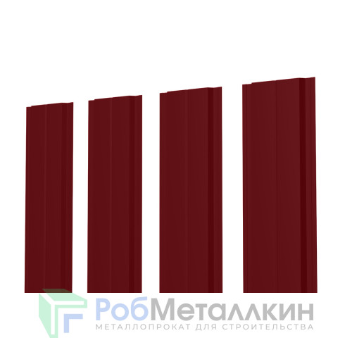 Евроштакетник В.К. прямой 0.45 Полиэстер двусторонний RAL 3005