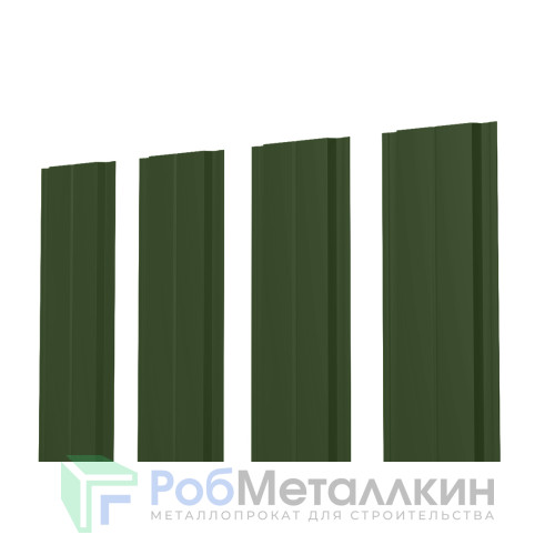 Евроштакетник В.К. прямой 0.45 Полиэстер RAL 6020