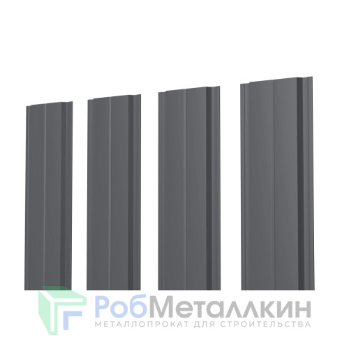 Евроштакетник В.К. прямой 0.45 Полиэстер RAL 7024