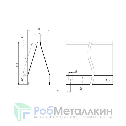 Ламель ДУПЛЕКС 0.5 Пурал RAL 8004