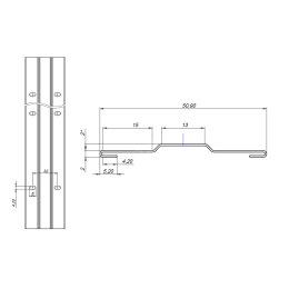 Планка усиливающая 0.5 MAT RAL 8019