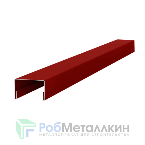 Профиль П-образный вертикальный направляющий (боковой) Порошковый окрас RAL 3011 Гладкая