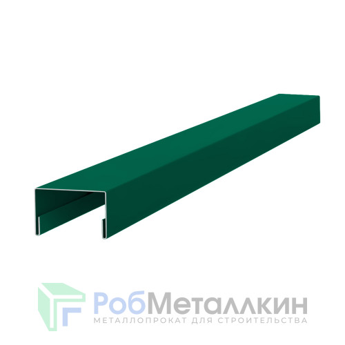 Профиль П-образный вертикальный направляющий (боковой) Порошковый окрас RAL 6029 Гладкая