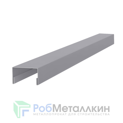Профиль П-образный вертикальный направляющий (боковой) Порошковый окрас RAL 7004 Гладкая
