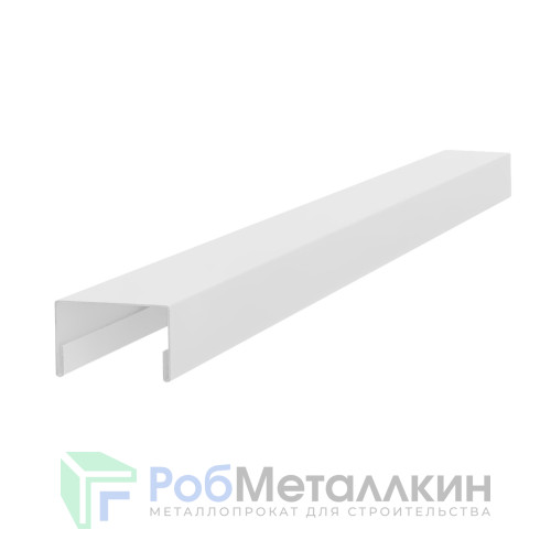 Профиль П-образный вертикальный направляющий (боковой) Порошковый окрас RAL 9003 Гладкая