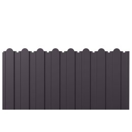 Профнастил фигурный С-20А 0.45 Полиэстер двусторонний RAL 8019