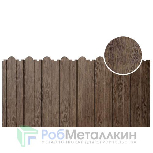 Профнастил фигурный С-20В 0.5 Полиэстер двусторонний Античный дуб