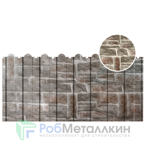 Профнастил фигурный С-20В 0.5 Принтек Камень песчаник