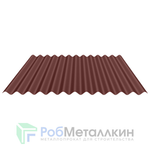 Профнастил гофрированный лист С-18 0.5 Полиэстер двусторонний RAL 8017